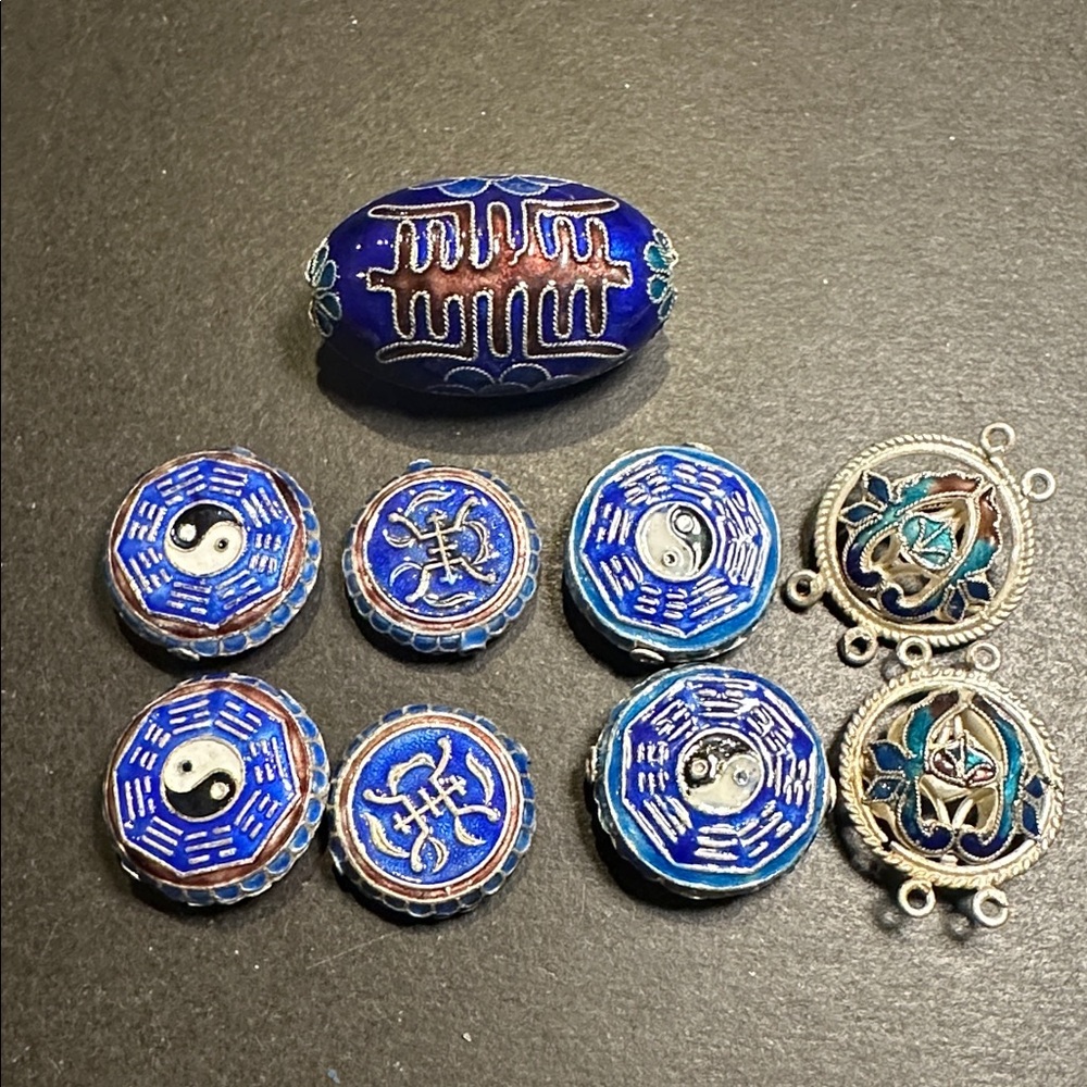 Vintage Enamel Metal Beads Bundle